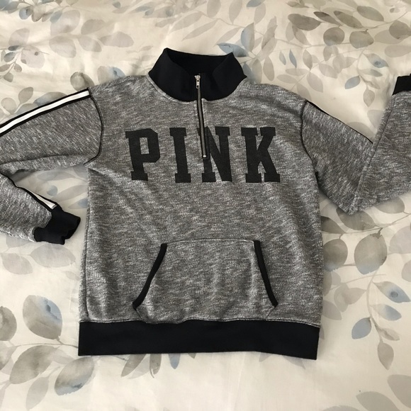 PINK VS Heathered 1/4 Zip-up - Picture 2 of 8